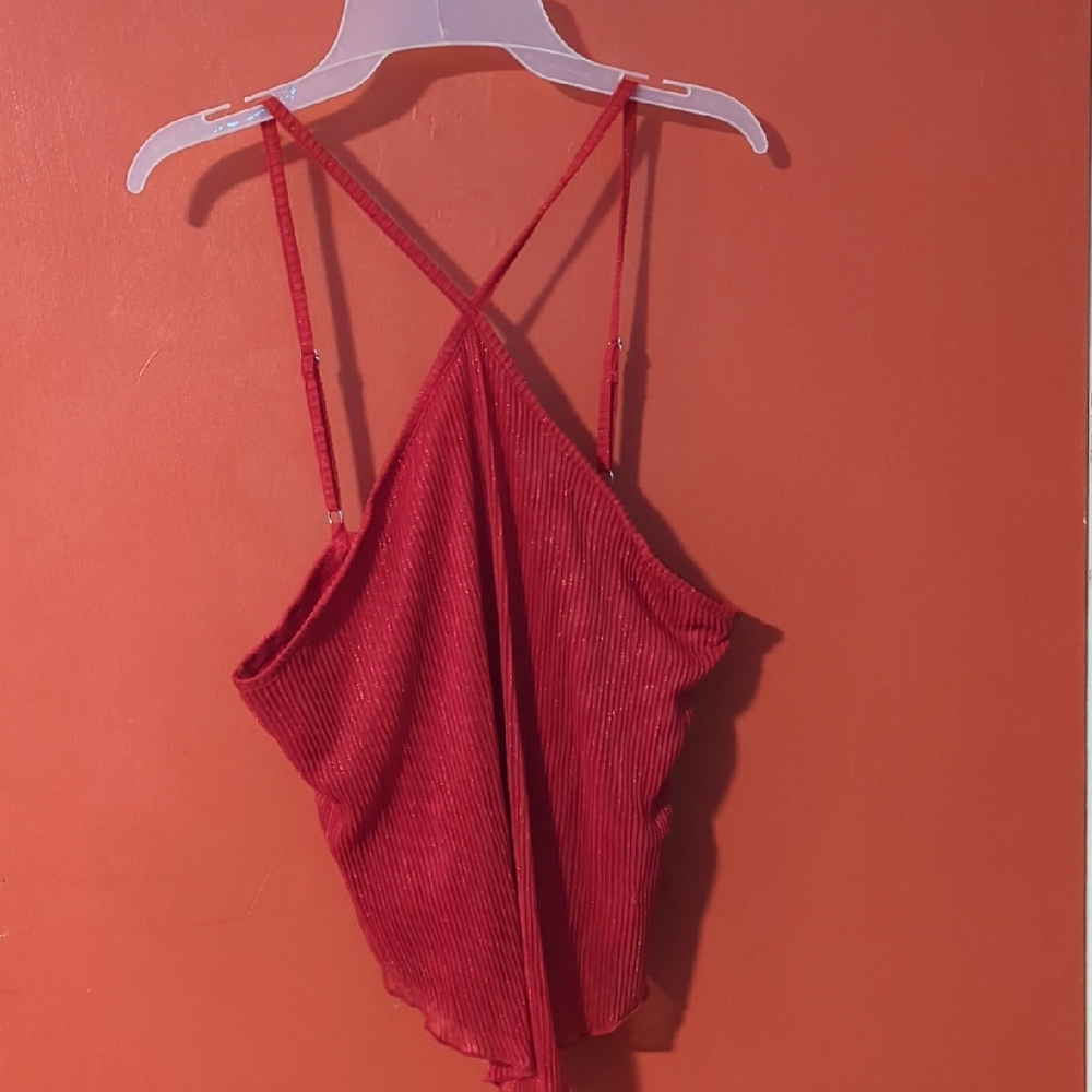 Red Glittery Top